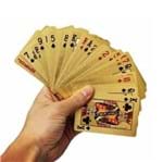 Ficha técnica e caractérísticas do produto Baralho Dourado Ouro 24k Dollar Poker Cartas Jogos Pagua