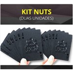 Ficha técnica e caractérísticas do produto Baralho Poker Preto Metalizado - Kit 2 Unidades, Merak Imports
