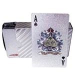 Ficha técnica e caractérísticas do produto Baralho Prateado a Prova D'água Poker Truco Cartas Jogos