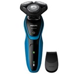 Ficha técnica e caractérísticas do produto Barbeador Philips Aquatouch 5000 S5050/4 Bivolt - Preto e Azul