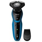 Ficha técnica e caractérísticas do produto Barbeador Philips Aquatouch S5050/04 com 3 Cabeças/recarregável Bivolt - Preto/azul
