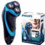 Ficha técnica e caractérísticas do produto Barbeador Philips Bivolt AT756 16 Preto e Azul