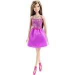 Ficha técnica e caractérísticas do produto Barbie Básica Glitz Vestido Roxo Tulê - Mattel
