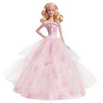 Ficha técnica e caractérísticas do produto Barbie Colecionavel Feliz Aniversario Rosa - Mattel