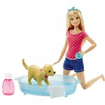 Ficha técnica e caractérísticas do produto Barbie Família Conjunto Cachorrinho Banho - Mattel