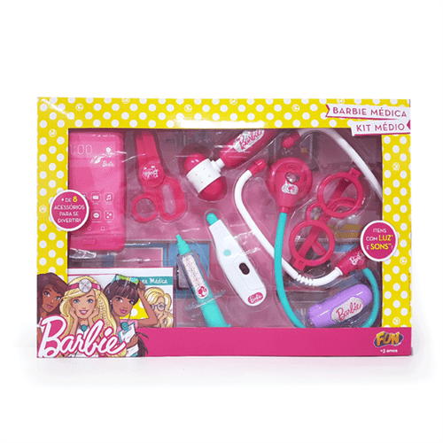 Ficha técnica e caractérísticas do produto Barbie Kit Médica Médio - Fun Divirta-Se