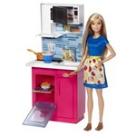 Ficha técnica e caractérísticas do produto Barbie - Móvel com Boneca - Cozinha Dvx54