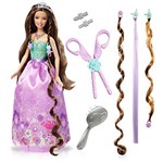 Ficha técnica e caractérísticas do produto Barbie Princesa Penteado Mágico Morena / Roxo - Mattel