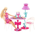 Ficha técnica e caractérísticas do produto Barbie Real Móvel com Boneca - Mesa de Jantar