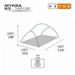 Ficha técnica e caractérísticas do produto Barraca Azteq Mykra 2 ou 3 Pessoas