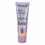 Ficha técnica e caractérísticas do produto Base Líquida Natural Look Bege 8 - Ruby Rose