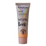 Ficha técnica e caractérísticas do produto Base Líquida Natural Look Ruby Rose 29ml Chocolate 01