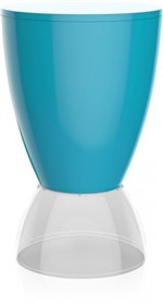 Ficha técnica e caractérísticas do produto Banqueta Argo Assento Color Base Cristal Azul - Im In