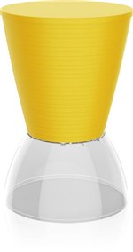 Ficha técnica e caractérísticas do produto Banqueta Nick Assento Color Base Cristal Amarela - Im In