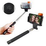 Ficha técnica e caractérísticas do produto Bastão de Selfie C/ Controle Blutooth na Propria Haste Monopod Cor Preto