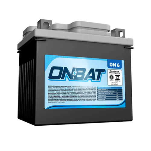 Ficha técnica e caractérísticas do produto Bateria 12v 6ah Selada Onbat