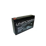 Ficha técnica e caractérísticas do produto Bateria 6V 7.2Ah UP672 F187 - Unipower - Unipower
