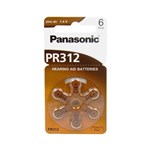 Ficha técnica e caractérísticas do produto Bateria Auditiva PR312 Cartela C/ 6 Unidades - Panasonic