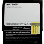 Ficha técnica e caractérísticas do produto Bateria Celular Multilaser MS70 3,8V 3000mAh 11.4Wh BCS036 Original - PR064