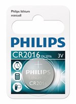 Ficha técnica e caractérísticas do produto Bateria de Lithium 3 V Cr2016 Philips Cr201601b