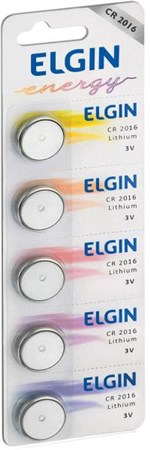 Ficha técnica e caractérísticas do produto Bateria de Litio Cr 2016 C/5 82191 - Elgin