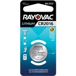 Ficha técnica e caractérísticas do produto Bateria Eletrônica Lithium 3V CR2016 Rayovac