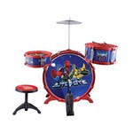 Ficha técnica e caractérísticas do produto Bateria Musical Infantil Transformers Completa com Pedal