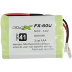 Ficha técnica e caractérísticas do produto Bateria para Telefone Sem Fio com 3 Aaa 3.6v 600mah Universal Fx-60u Flex - 3,6V