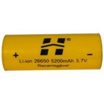 Ficha técnica e caractérísticas do produto Bateria Recarregável 26650 5200mAh 3.7V