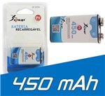 Ficha técnica e caractérísticas do produto Bateria Recarregável 9v 450 MAh - Knup