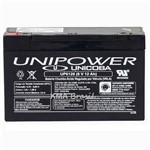 Ficha técnica e caractérísticas do produto Bateria Selada 6V 12Ah UNIPOWER UP6120 - Arduíno Motocas Elétricas Infantis