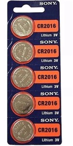 Ficha técnica e caractérísticas do produto Bateria Sony Cr2016 3v Lithium Cartela C/5 Unidades