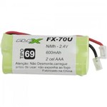 Bateria Universal para Telefone Sem Fio 600mah 2,4v Fx-70u Flex