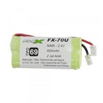 Ficha técnica e caractérísticas do produto Bateria Universal para Telefone Sem Fio 600mAh 2,4V FX-70U - Flex