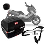 Ficha técnica e caractérísticas do produto Baú Moto 27 Litros Givi + Suporte Bagageiro Yamaha Nmax 2016 2017 2018