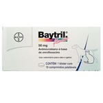 Ficha técnica e caractérísticas do produto Baytril 50mg (10 Comprimidos) - Bayer