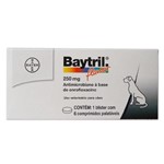 Ficha técnica e caractérísticas do produto BAYTRIL COMPRIMIDO 250mg com 6 Comp - Bayer