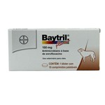 Ficha técnica e caractérísticas do produto Baytril Flavour 150 Mg 10 Comprimidos Antibiotico Bayer
