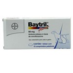 Ficha técnica e caractérísticas do produto Baytril Flavour 50mg 10 Comp - Bayer (Antibiótico Cães e Gatos)