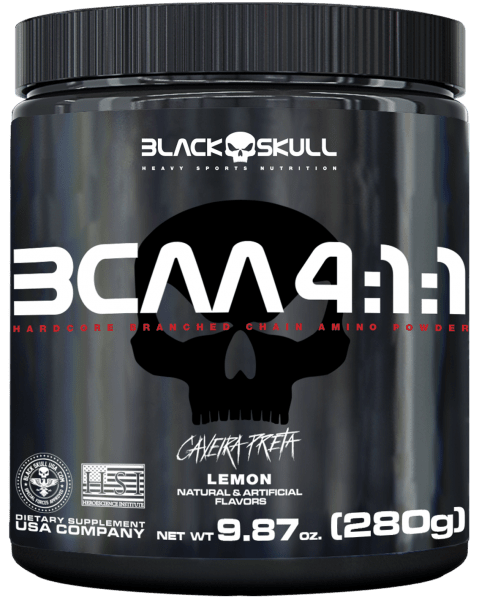 Ficha técnica e caractérísticas do produto Bcaa 4:1:1 (280g) Black Skull - Caveira Preta - NO8857-2