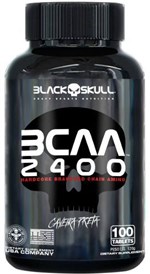 Ficha técnica e caractérísticas do produto Bcaa 2400 Caveira Preta - 100comp - Black Skull