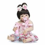 Ficha técnica e caractérísticas do produto Bebe Reborn Boneca Toda Silicone Menina 55cm - Bem Realista