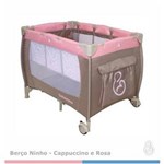 Ficha técnica e caractérísticas do produto Berço Ninho II Desmontável Capuccino Rosa - Galzerano