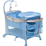 Berço Playard Azul e Xadrez - Cosco