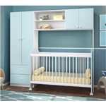 Ficha técnica e caractérísticas do produto Berço Roupeiro Infantil Branco Azul Peterdecor