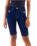 Ficha técnica e caractérísticas do produto Bermuda Ciclista Jeans Modeladora Jeans Azul