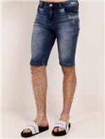 Ficha técnica e caractérísticas do produto Bermuda Jeans Slim Masculina Azul