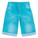 Ficha técnica e caractérísticas do produto Bermuda Look Jeans Collor Azul