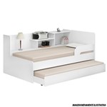 Bi-cama com Prateleira Lateral 0740 Branco Premium Multimóveis