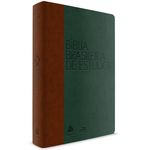 Ficha técnica e caractérísticas do produto Bíblia Brasileira De Estudo | Almeida Século 21 | Emborrachada | Luxo | Verde/Marrom